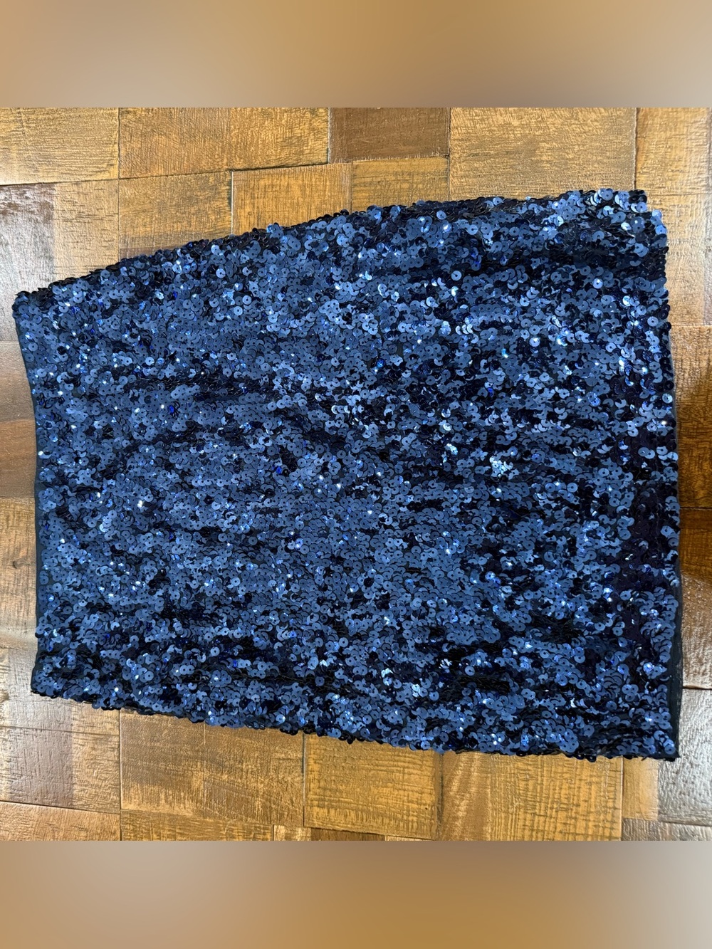 mine Navy Blue Sequin Mini Skirt